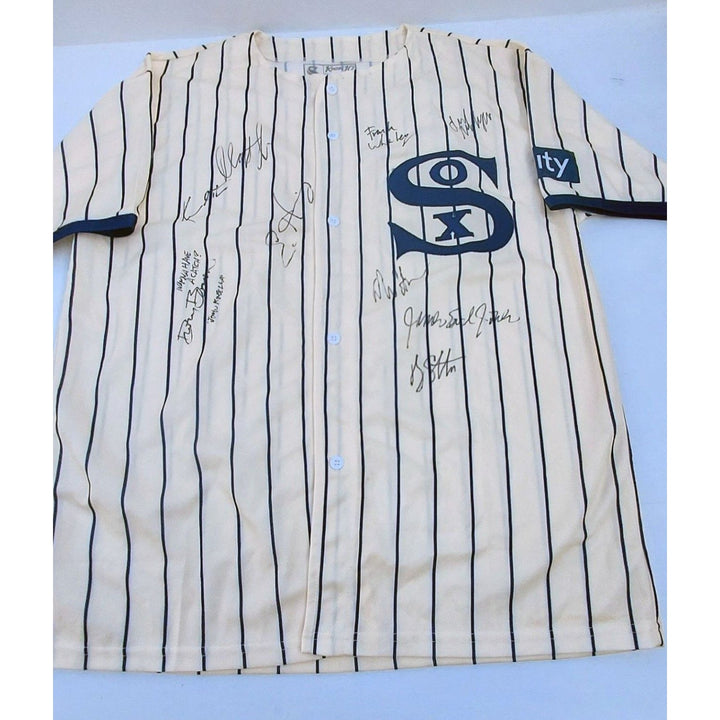 Field of Dreams James Earl Jones Kevin Costner Ray Liotta cast signed jersey framed with proof