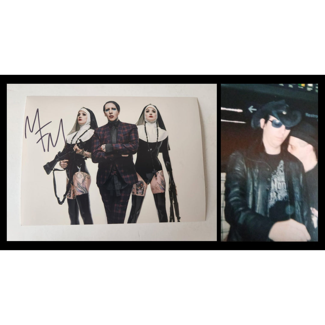 Marilyn Manson 5x7 photo signed with proof