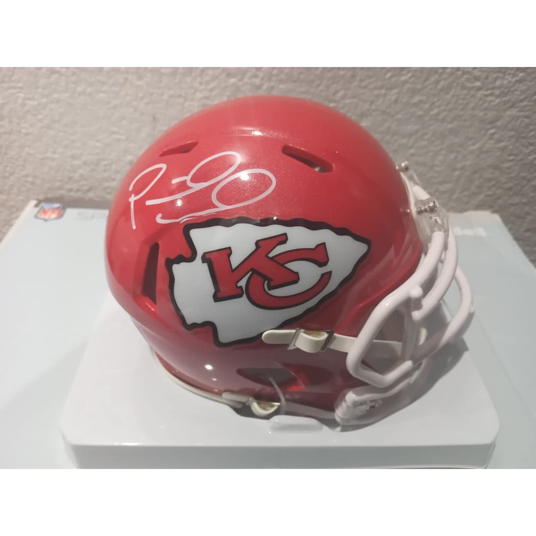 Kansas City Patrick Mahomes Riddell mini helmet signed with proof