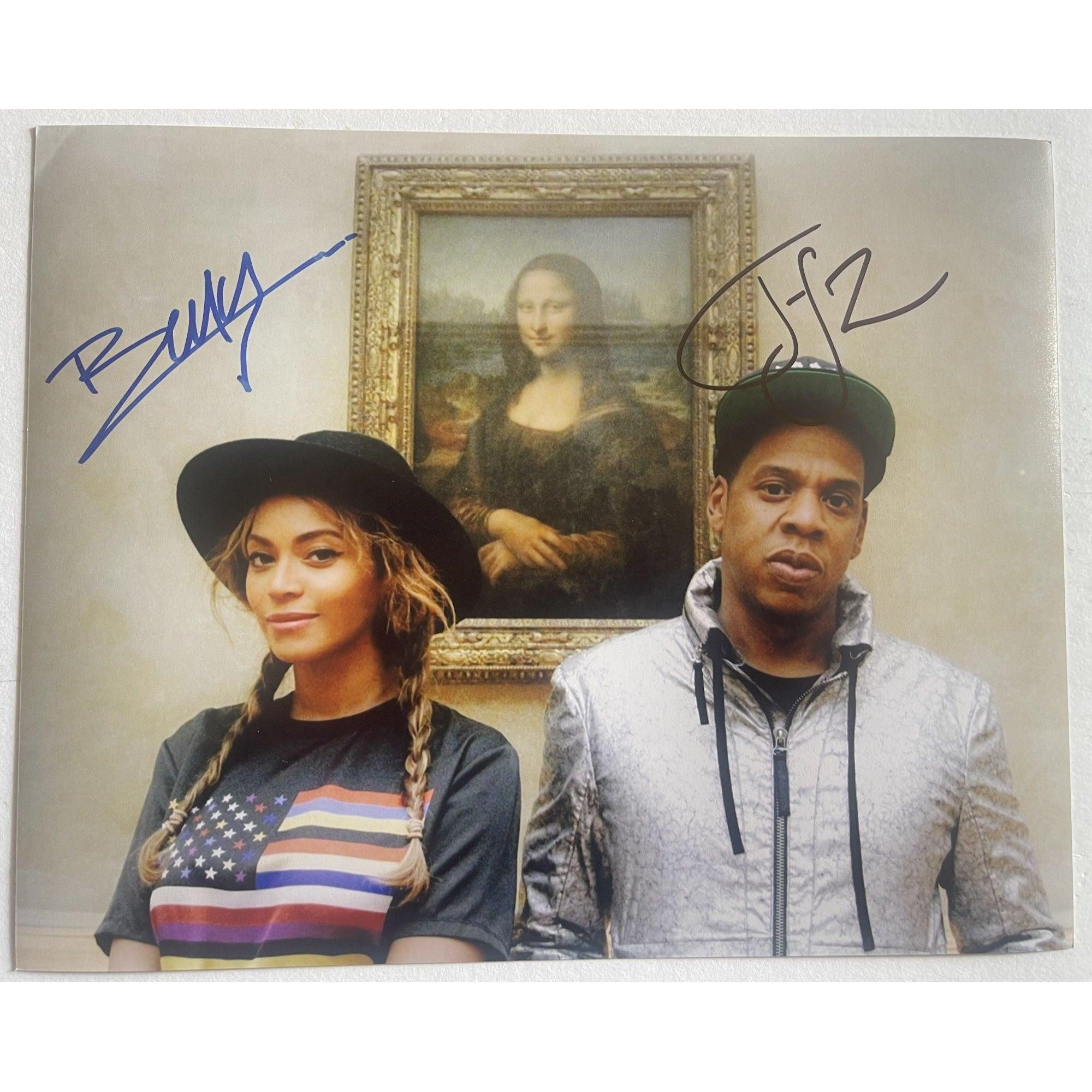 Jay-Z Shawn Carver and Beyonce Knowles 8 x 10 signed photo with proof ...