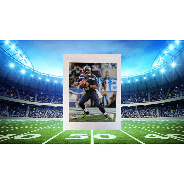 Russell Wilson Seattle Seahawks 8x10 photo signed with proof Awesome Artifacts