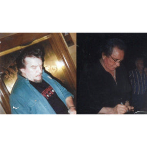 Johnny Cash and Waylon Jennings signed 8x10 photo with propf