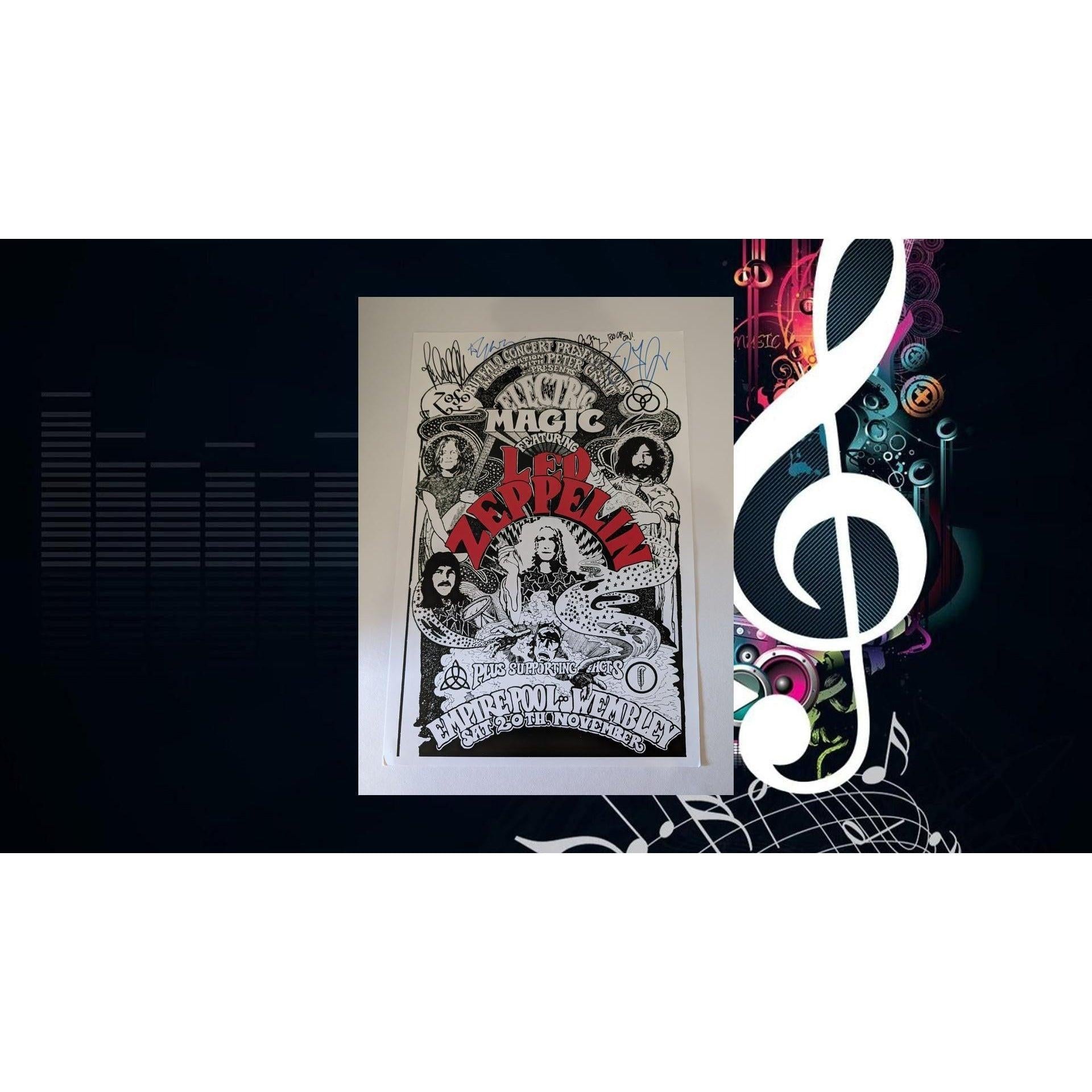 Led Zeppelin Writing Jimmy Page Robert Plant John Paul Jones Led Zeppelin 11x17 photo