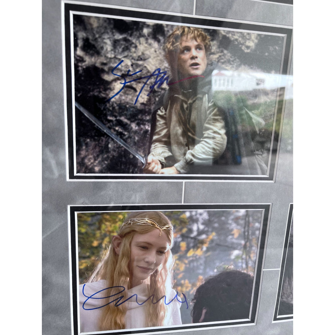 Lord of the Rings Ian Mckellen Peter Jackson Orlando Bloom 5x7 photos signed and framed with proof