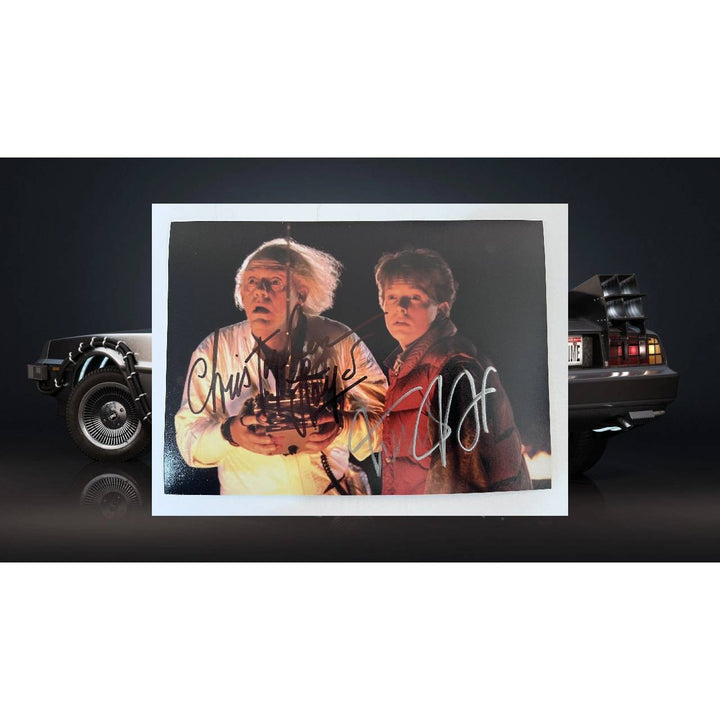 Michael J Fox Christopher Lloyd Back to the Future 5x7 photo signed with proof