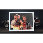 Load image into Gallery viewer, Michael J Fox Christopher Lloyd Back to the Future 5x7 photo signed with proof
