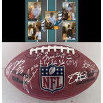 Load image into Gallery viewer, Philadelphia Eagles NFL game ball Jalen Hurts AJ Brown Brandon Graham Devonta Smith signed football with proof
