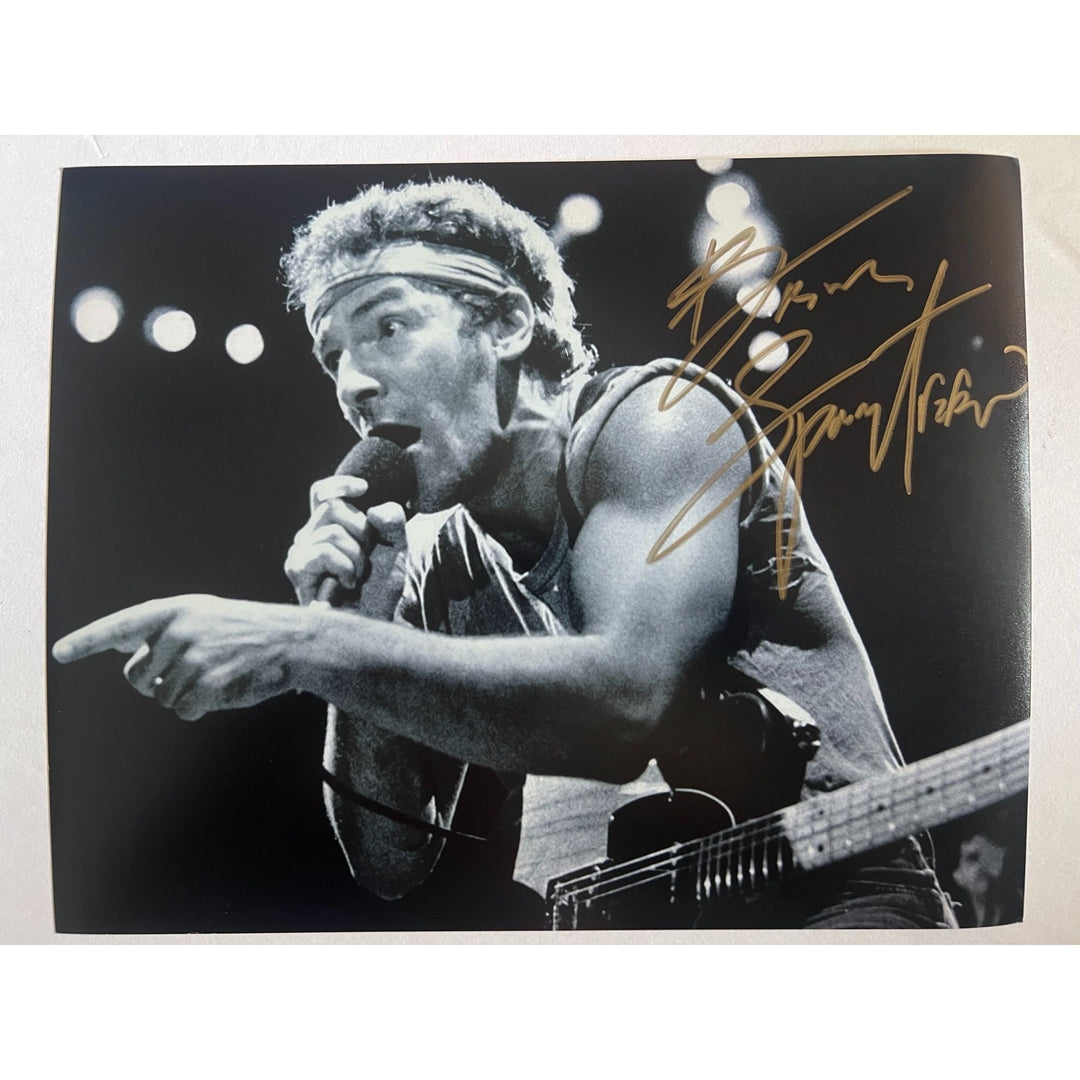 Bruce Springsteen 8x10 photo sign with proof