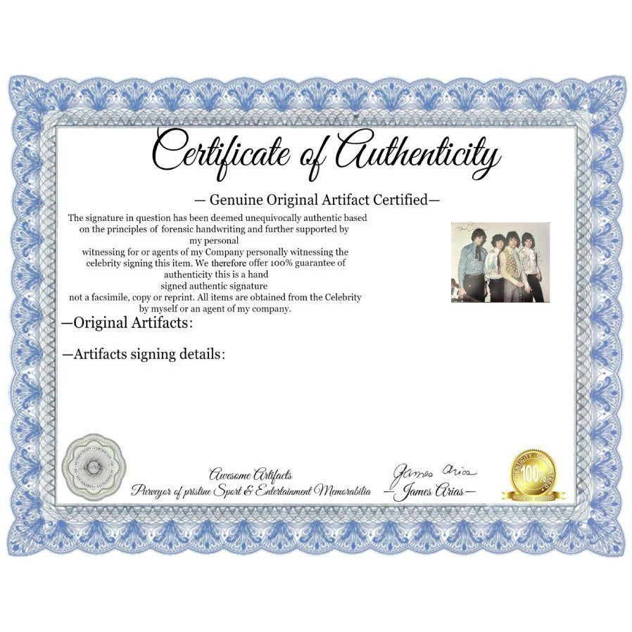 Pink Floyd vintage photo Roger Waters Nick Mason Richard Wright 8x10 signed with proof.