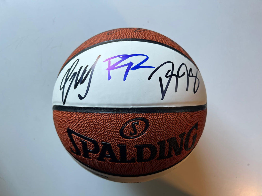 Los Angeles Lakers LeBron James, Anthony Davis 2019-2021 NBA Champions team signed commemorative basketball signed with proof - Awesome Artifacts