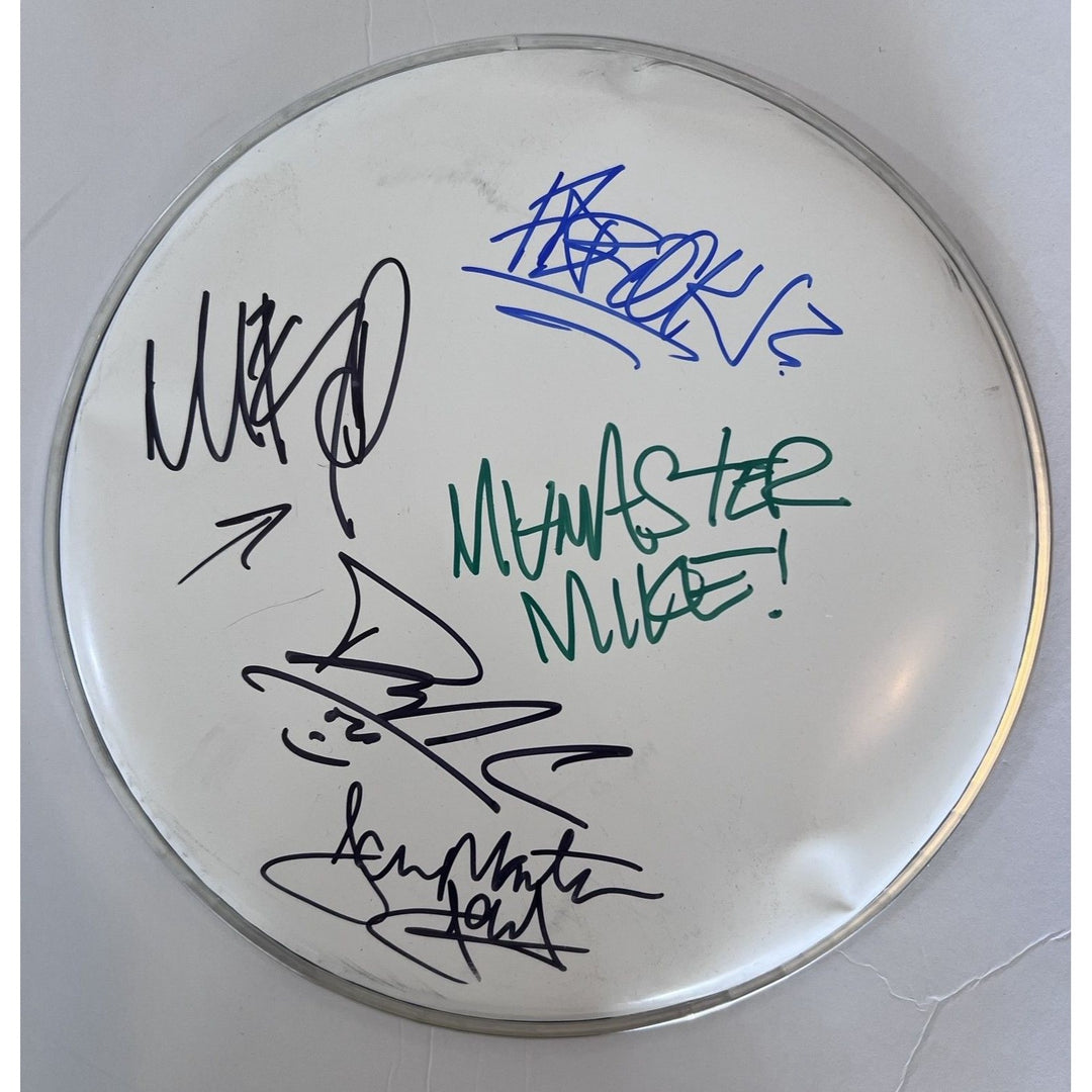 Run DMC and the Beastie Boys 10 inch drumhead signed with proof