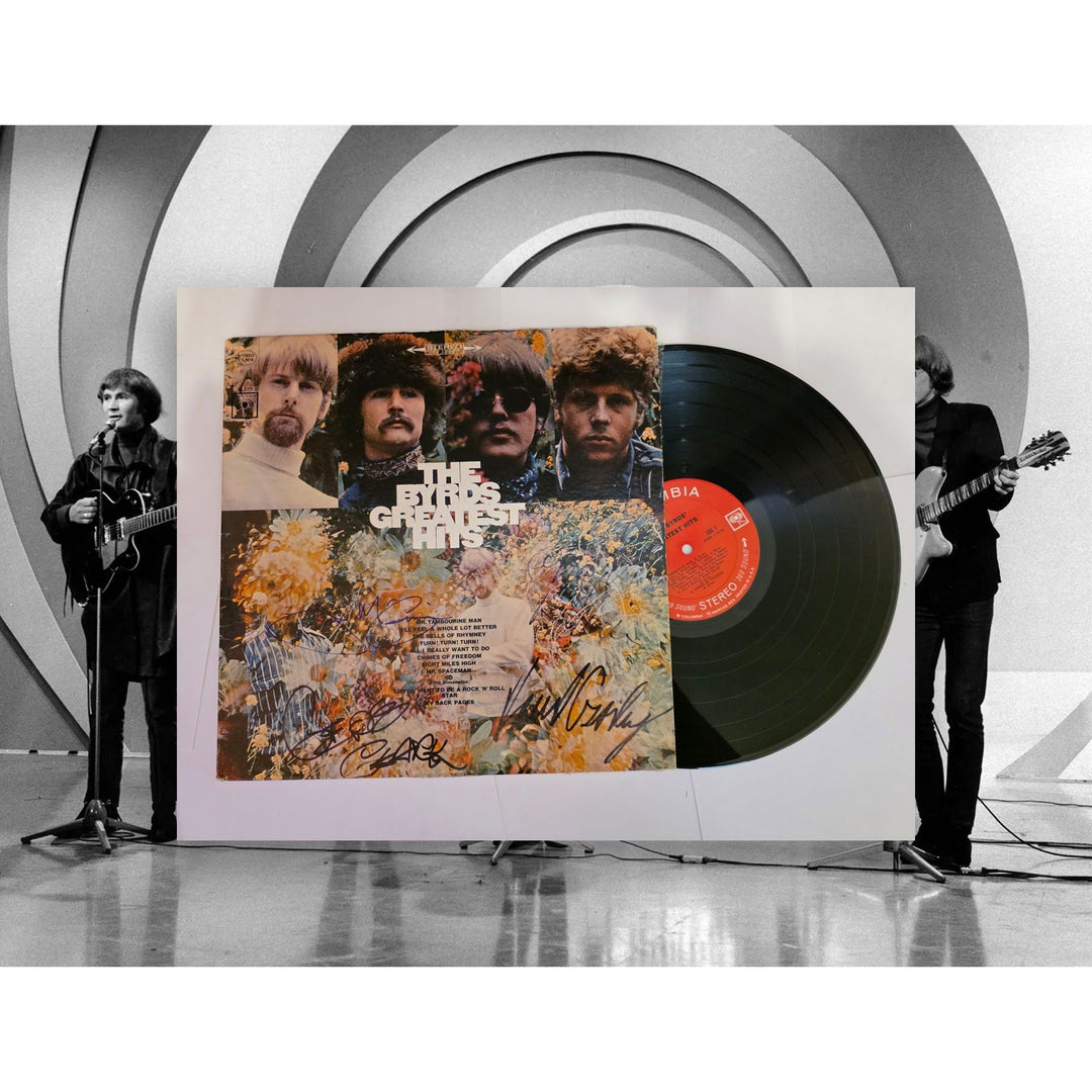 The Byrds "Greatest Hits" LP signed with proof.