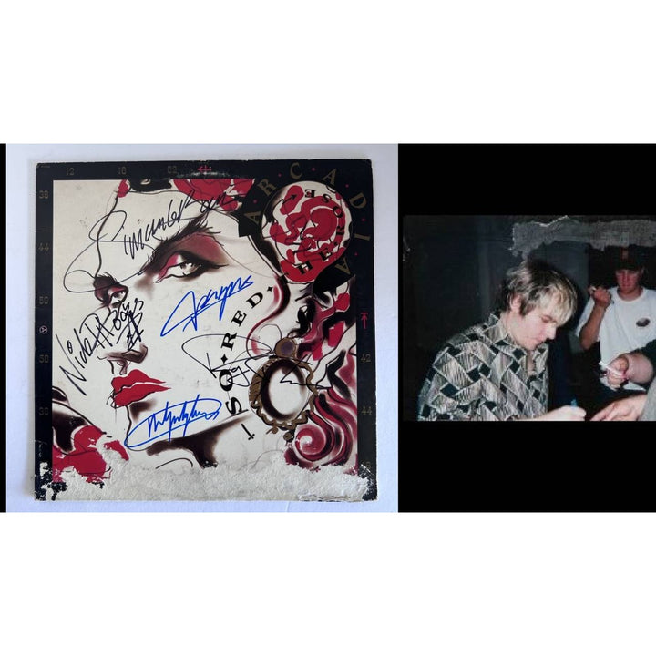 Simon Lebon Nick Rhodes John Taylor Andy Taylor Roger Taylor Duran Duran Arcadia LP cover  signed with proof..