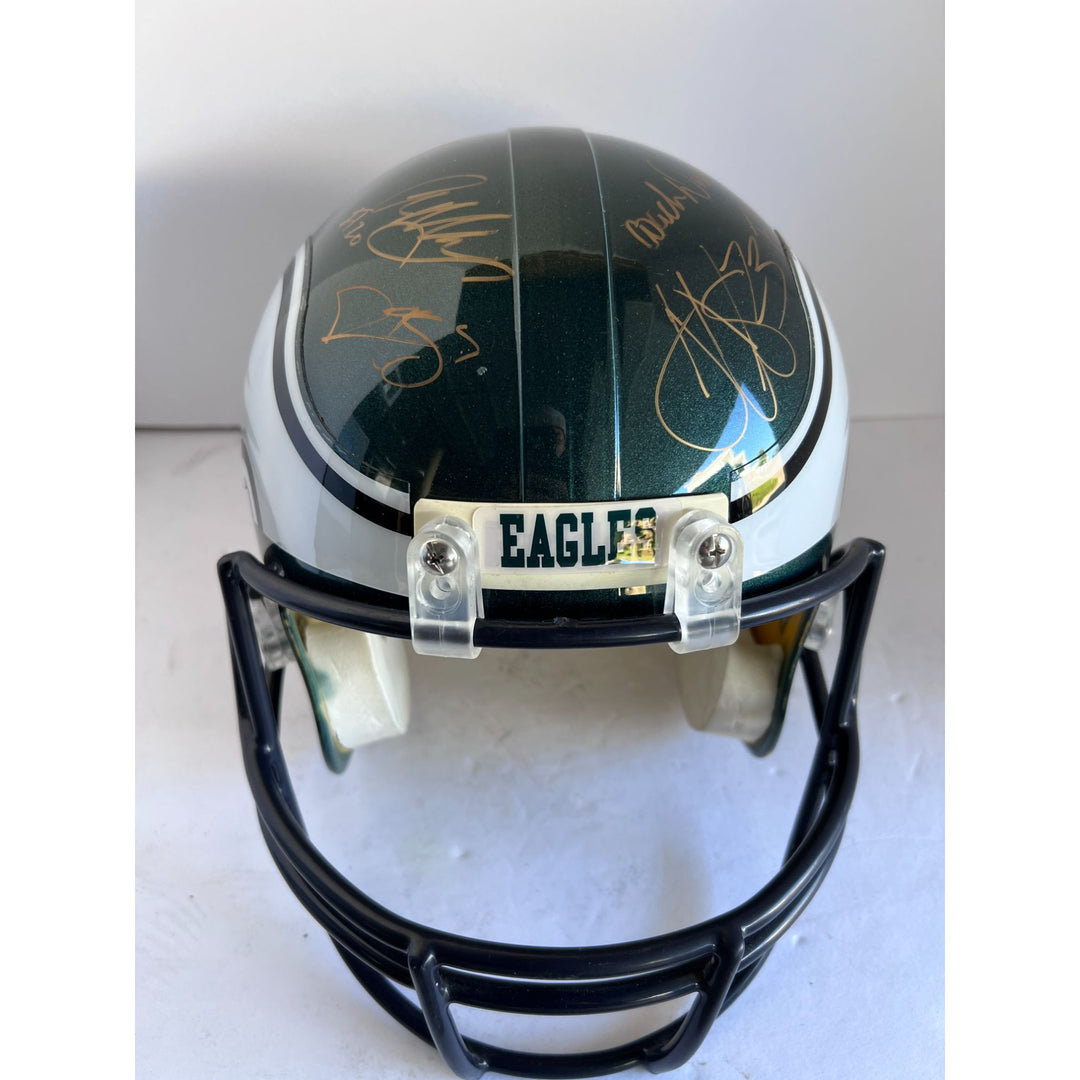 Philadelphia Eagles all time greats Randall Cunningham Ron Jaworski Dick Vermeil Harold Carmichael Eric Allen Riddell speed full size helmet