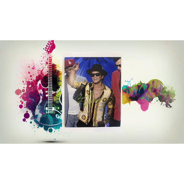 Bruno Mars 8x10 photograph signed with proof