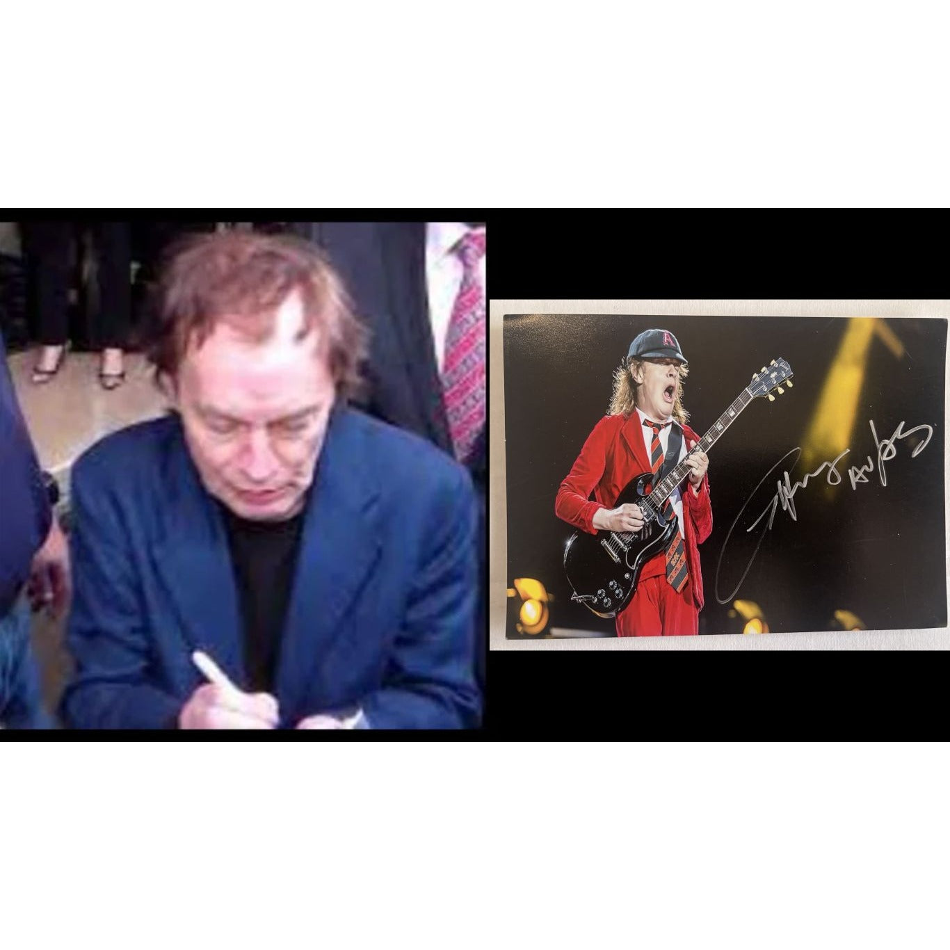 Angus Young ACDC 5x7 photo signed with proof