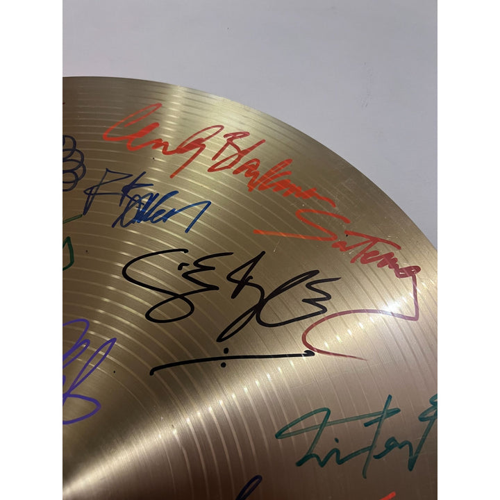 Legendary drummers Ringo Starr Neil Peart Ginger Baker Phil Collins 16-in Cymbal signed with proof