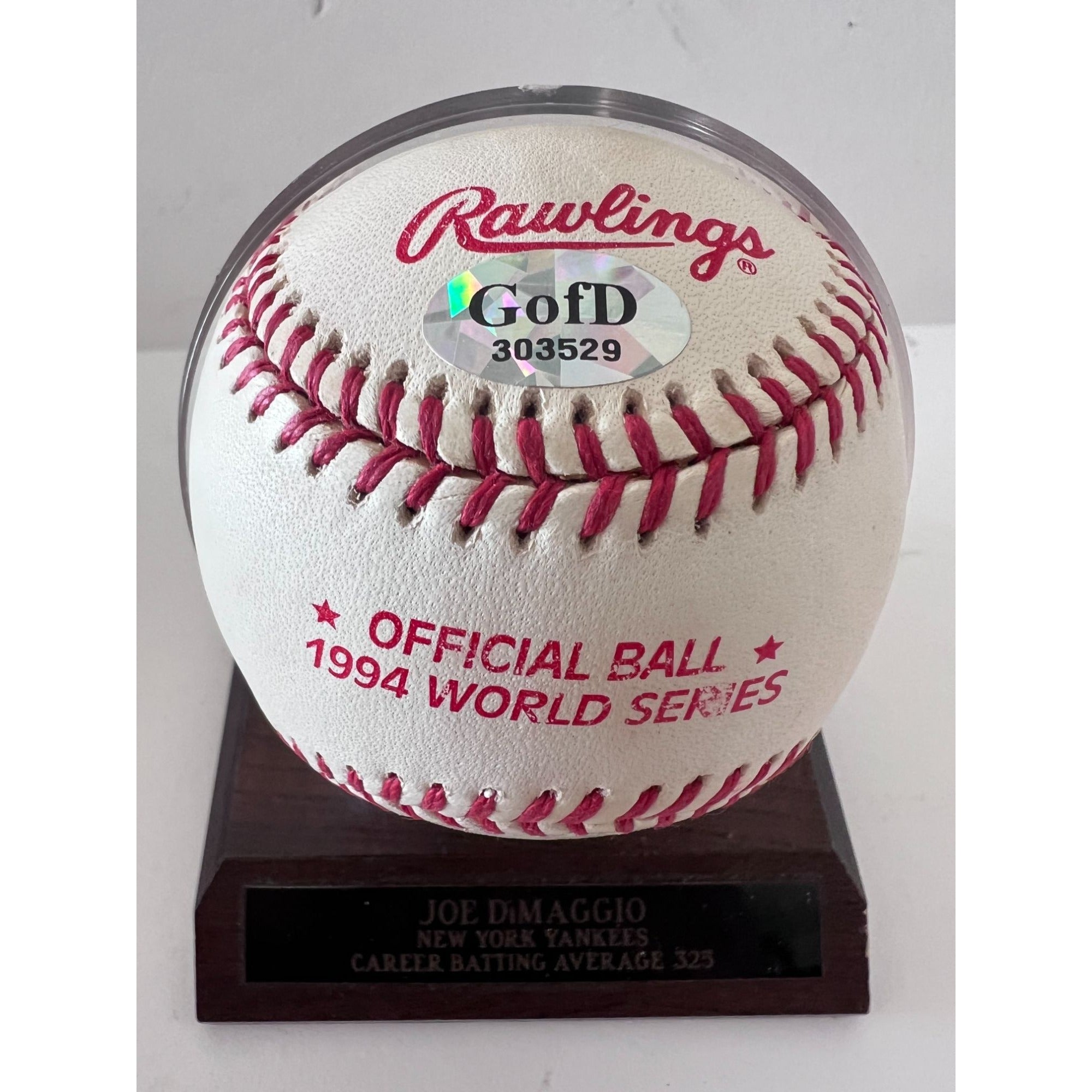 Joe DiMaggio the Yankee Clipper official Rawlings MLB baseball signed
