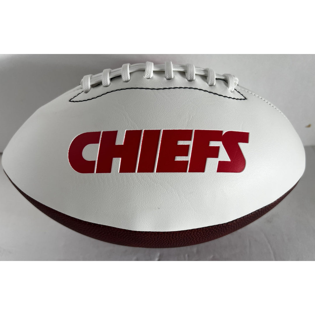 Travis Kelce Patrick Mahomes Kansas City Chiefs full size football sign with proof