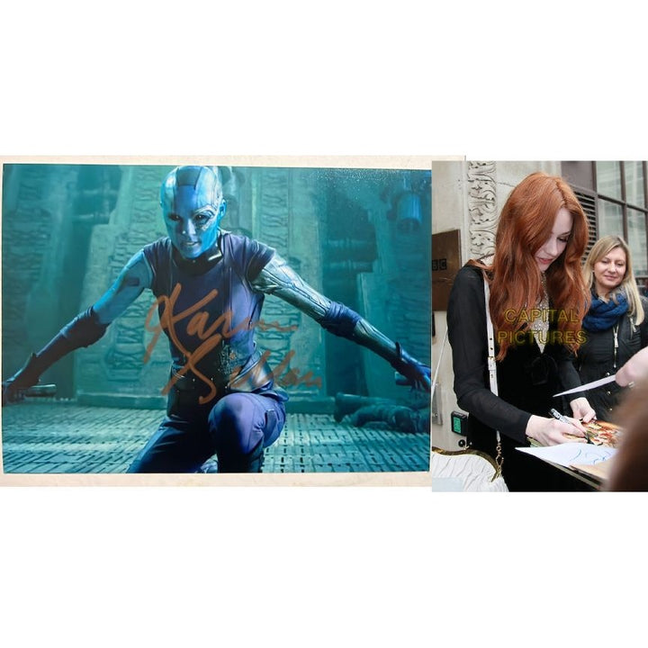 Karen Gillan  "Nebula" Marvels" Guardians of the Galaxy 5x7 photo signed with proof