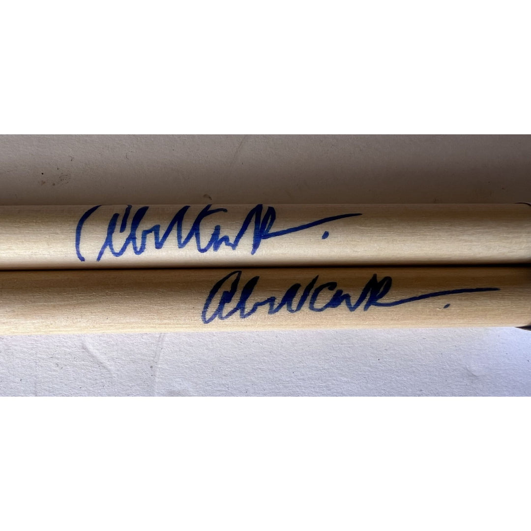 Alex Van Halen of Van Halen Drumsticks signed with proof