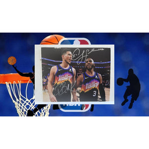 Chris Paul and Devin Booker Phoenix Suns 8x10 photo signed with proof