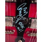 Load image into Gallery viewer, Jimmy Page, Robert Plant, John Paul Jones Led Zeppelin Les Paul style vintage electric guitar double neck signed with proof
