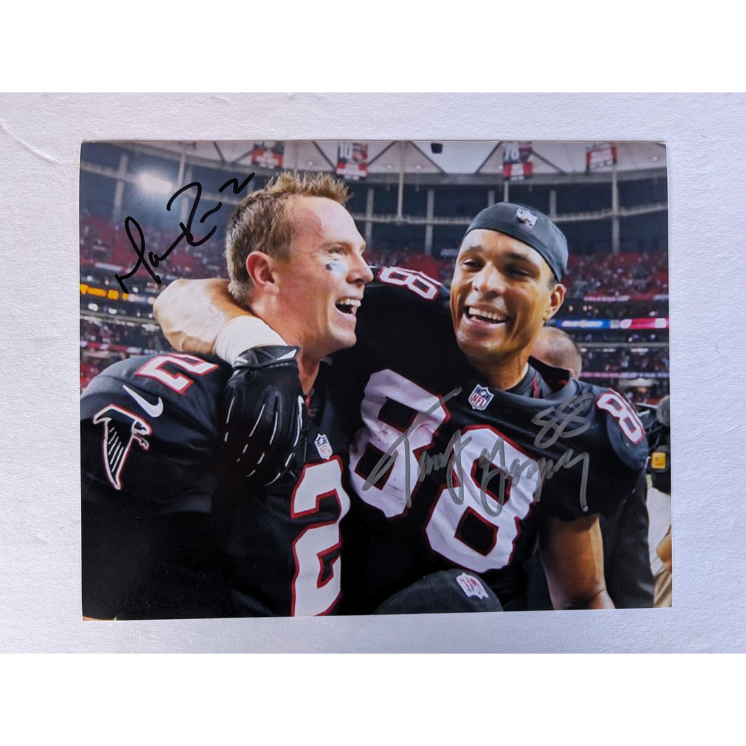 Tony Gonzalez and Matt Ryan Atlanta Falcons 8x10 photo signed