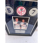 Load image into Gallery viewer, Joe DiMaggio and Mickey Mantle New York Yankees 8 x 10 photo signed with museum quality frame 20x27 inch
