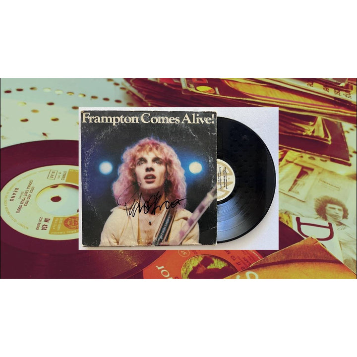 Peter Frampton Frampton Comes Alive! lp signed with proof