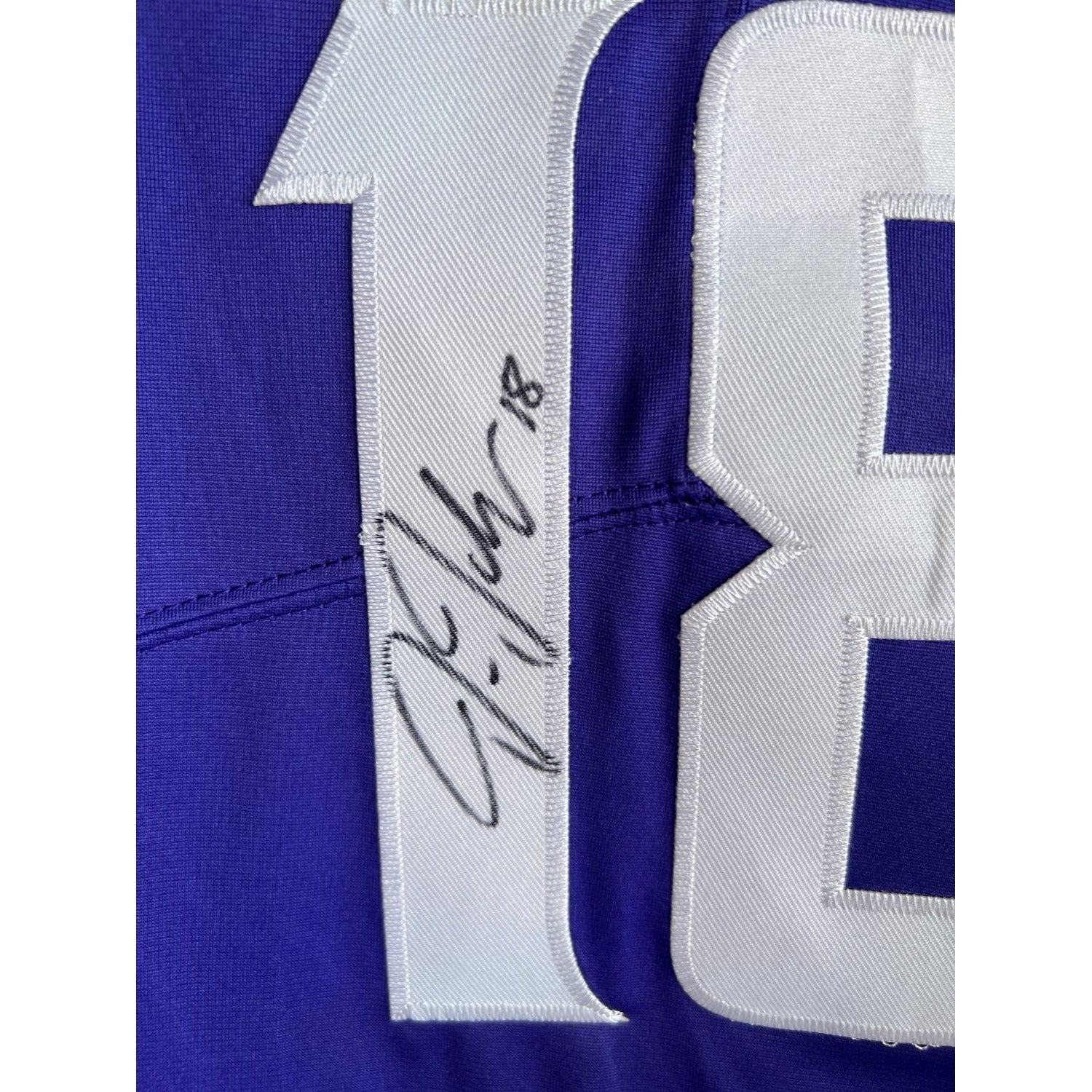 Justin Jefferson Minnesota Vikings size large youth jersey signed with proof
