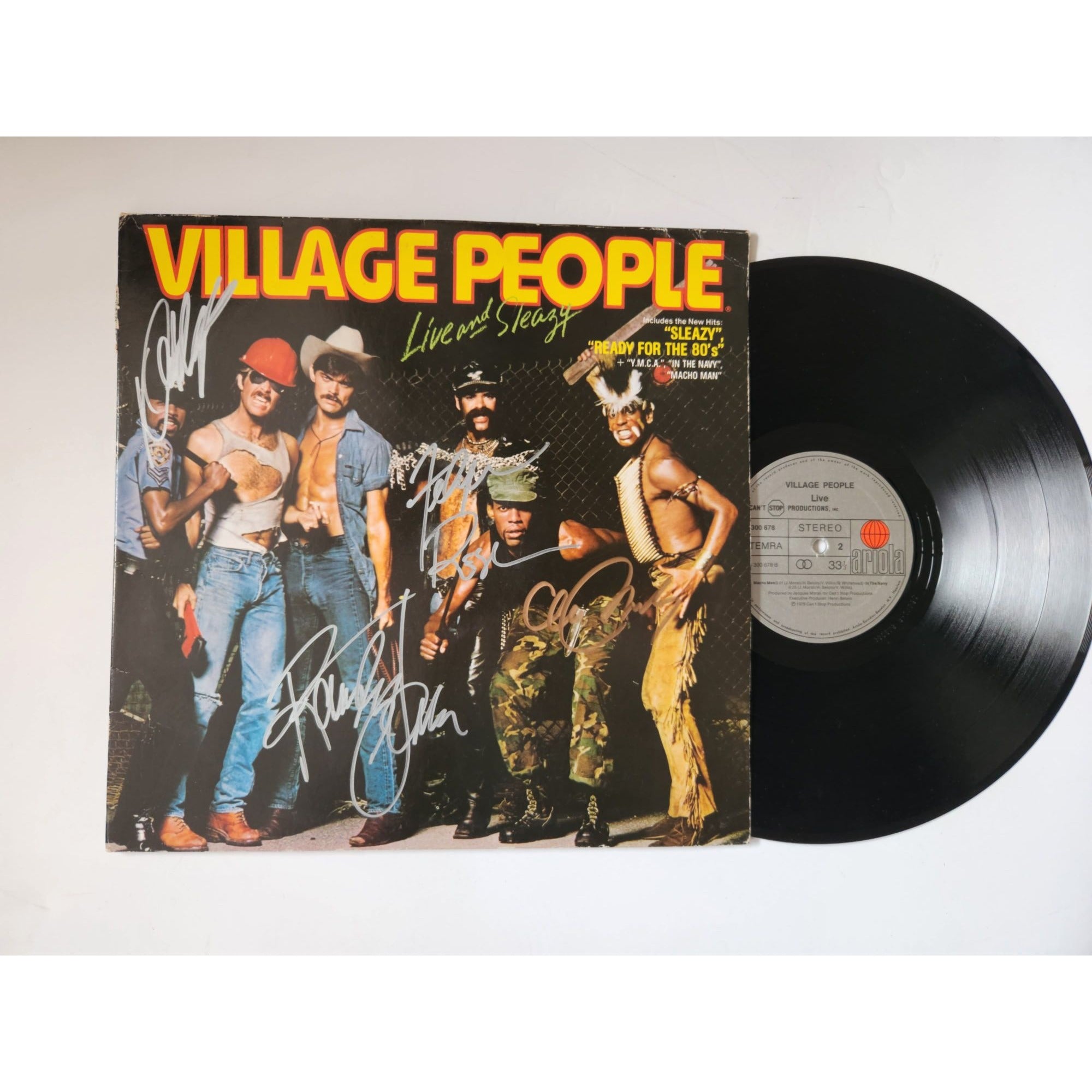 The Village People sleazy ready for the '80s lp signed
