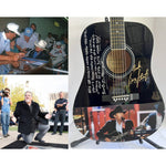 Load image into Gallery viewer, George Strait &amp; Bob DiPiero signed full size acoustic guitar with lyrics &quot;Out of the Blue Clear Sky&quot;
