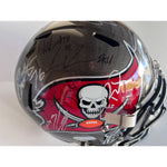 Load image into Gallery viewer, Tom Brady Tampa Bay Buccaneers 2020 Super Bowl champions Riddell replica full size helmet team signed with proof with free case
