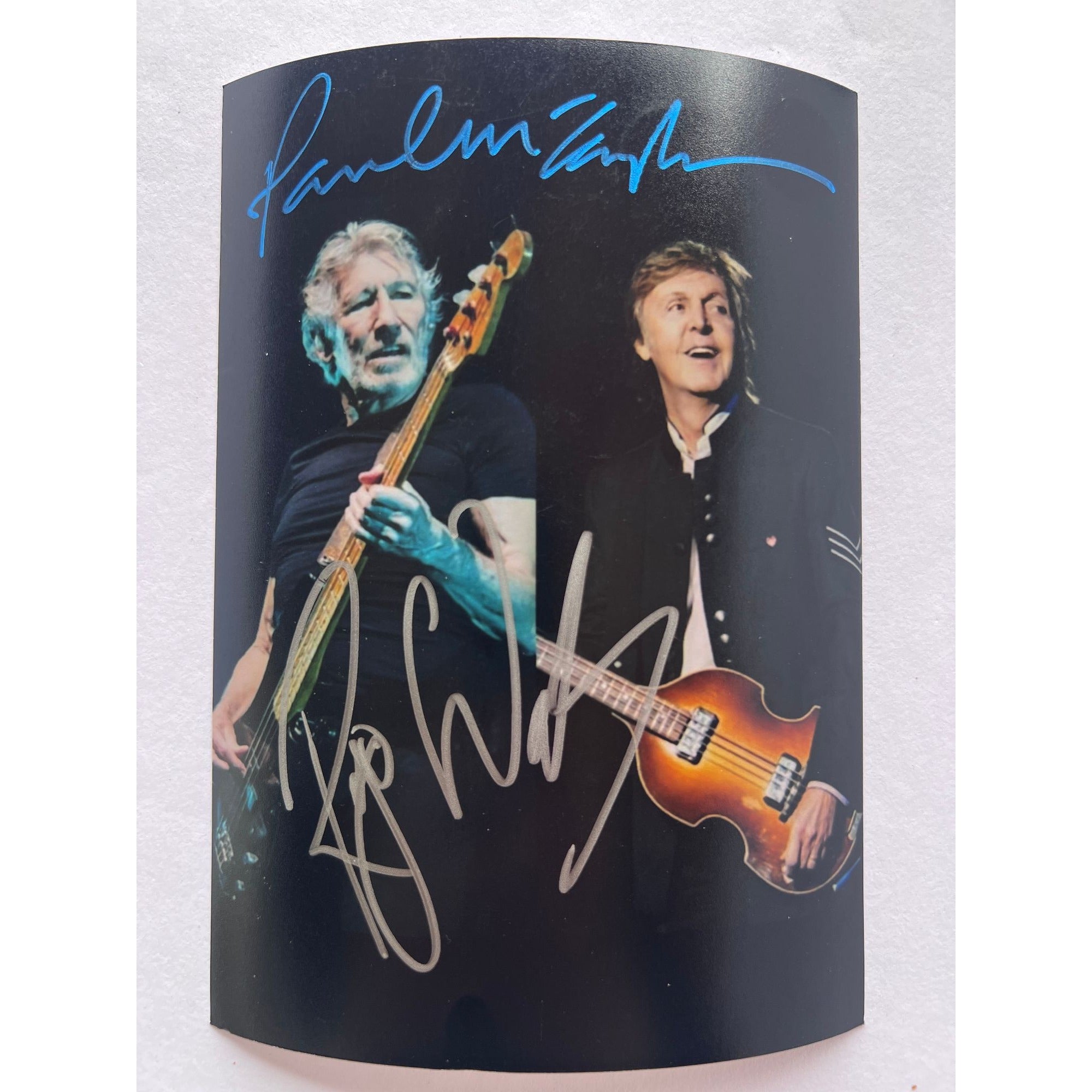 Paul McCartney Roger Waters 5x7 photograph signed with proof