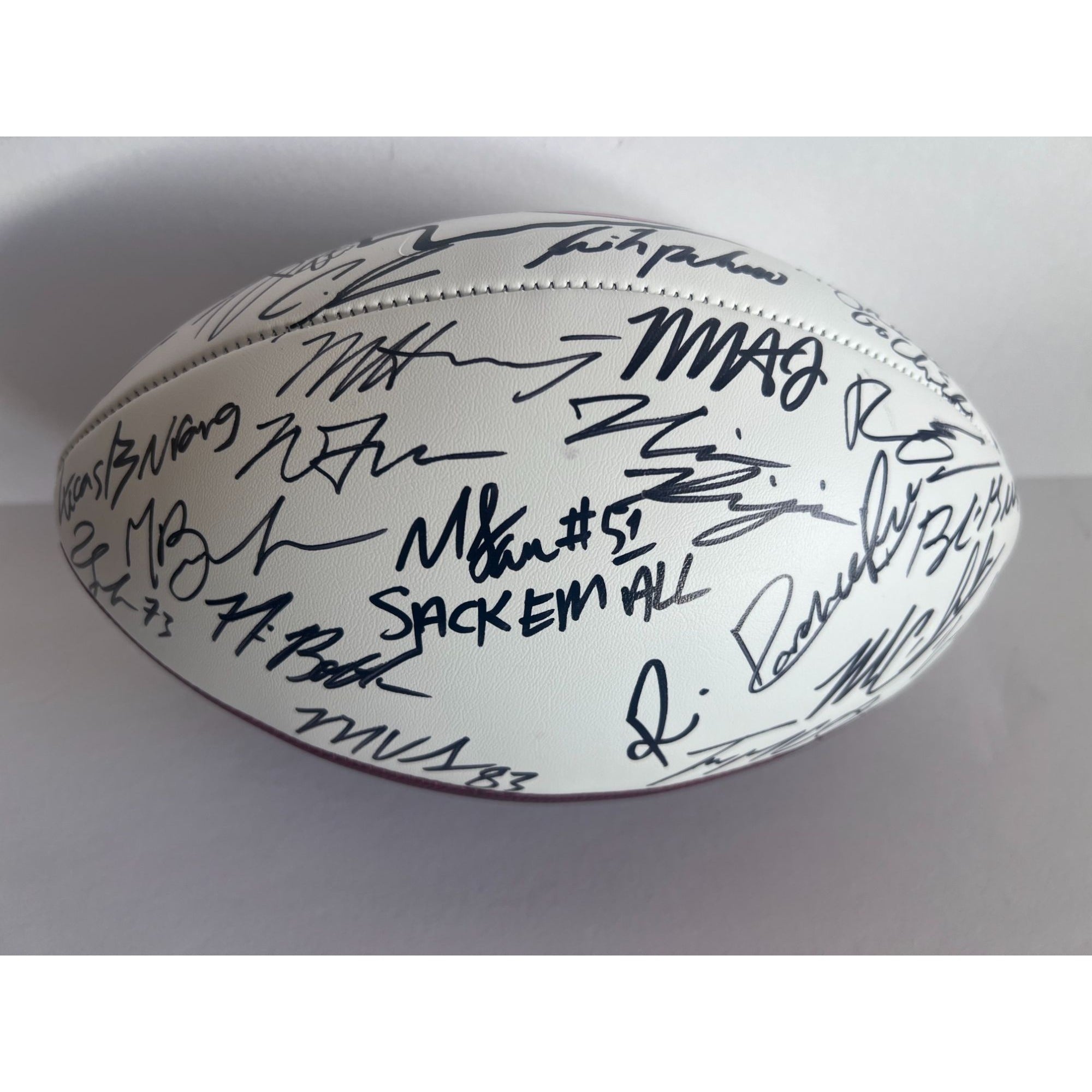 Kansas City Chiefs.Patrick Mahomes Travis Kelce Andy Reid 40 signs 2023-24 team signed football with proof