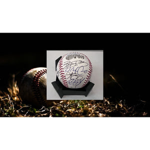 David Ortiz Manny Ramirez Dustin Pedroia 2007 Boston Red Sox world champions team signed baseball with proof $799