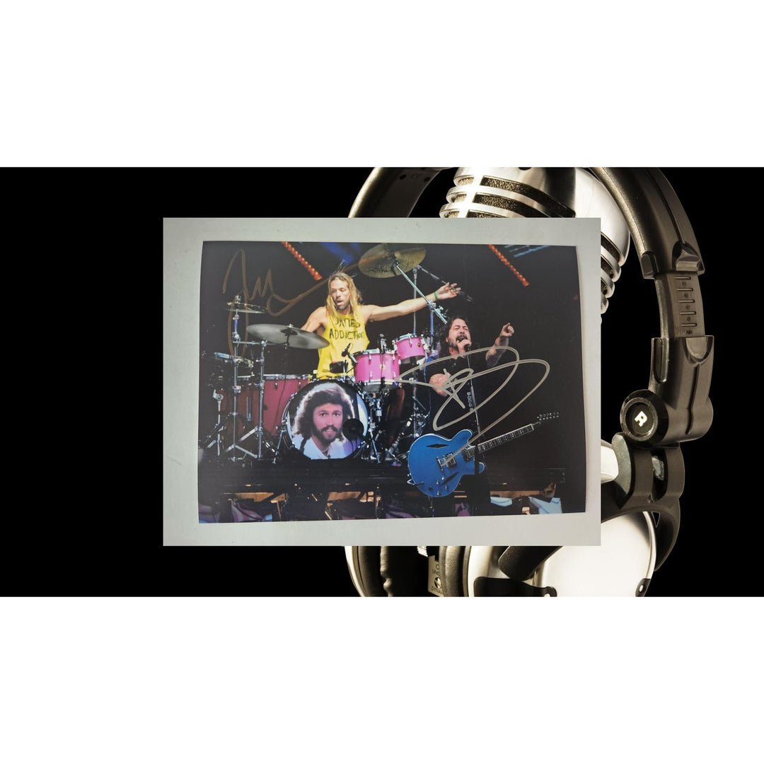 David Grohl Taylor Hawkins 5x7 photo signed with proof