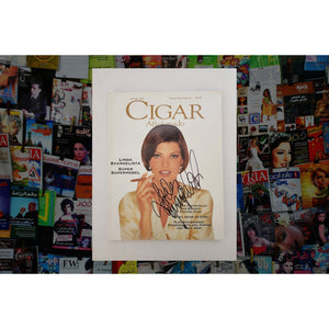 Linda Evangelista Cigar Aficionado full magazine signed