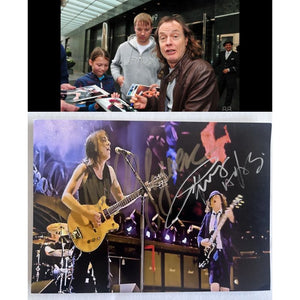 AC/DC Angus and Malcolm Young 5x7 photo signed with proof