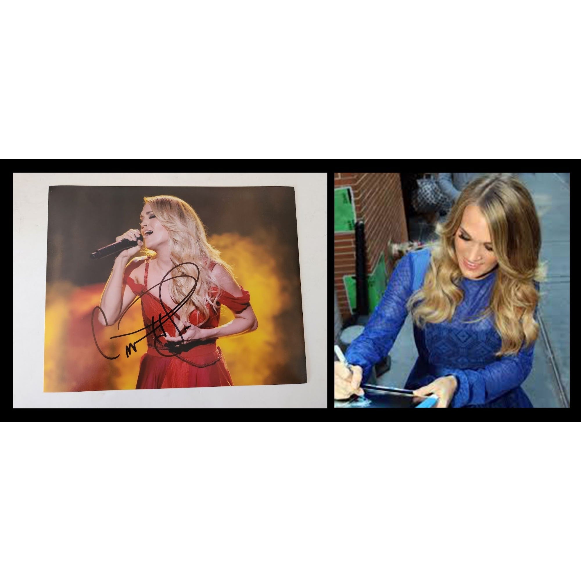 Carrie Underwood 8x10 photo signed with proof