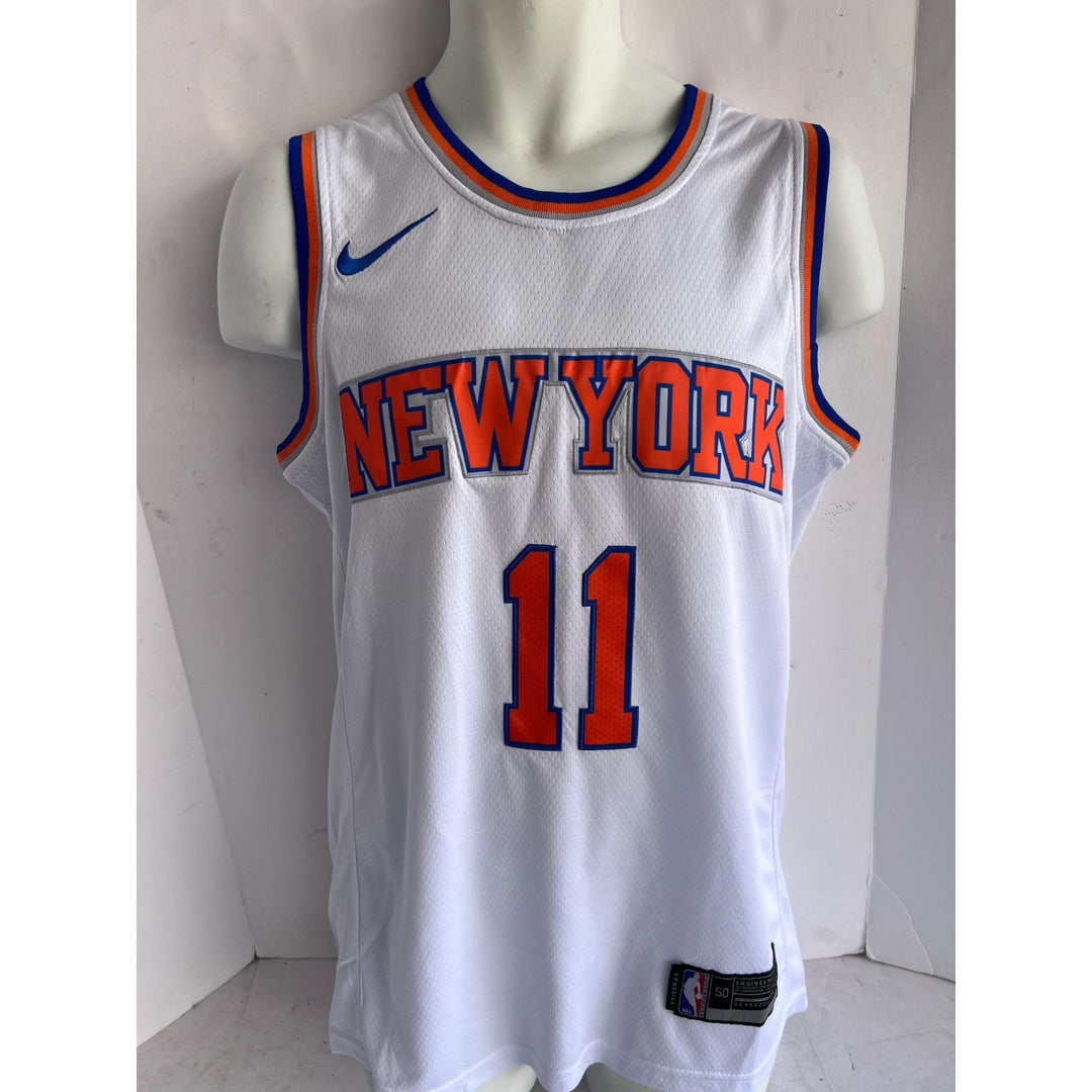 Jalen Bronson New York Knicks game model jersey size LG large signed with proof