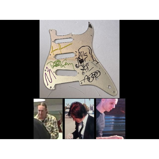 Maynard James Keenan daddy Carey Adam Jones Justin Chancell Tool Stratocaster electric pickguard signed with proof
