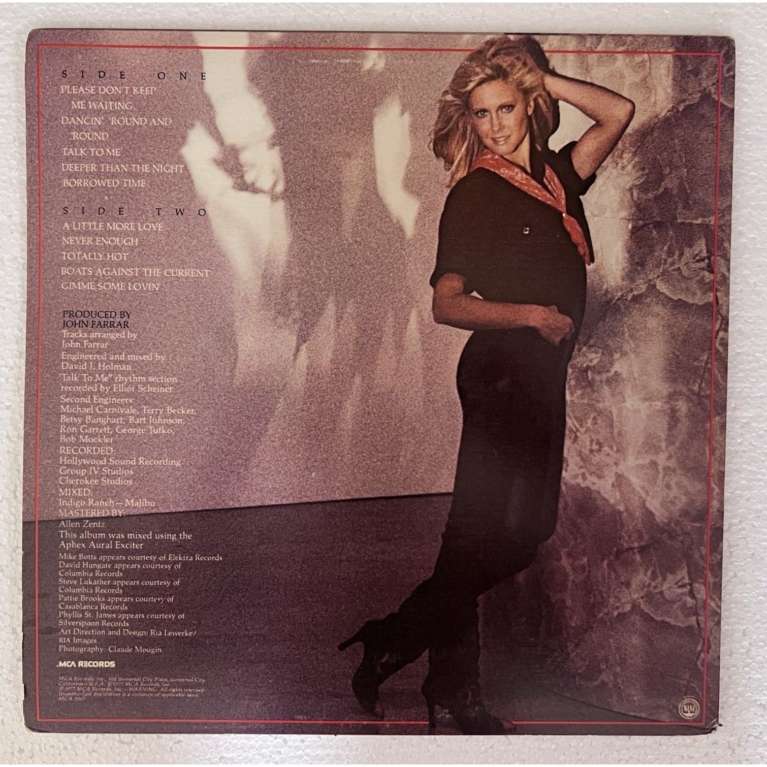 Olivia Newton-John Totally Hot original lp signed with proof