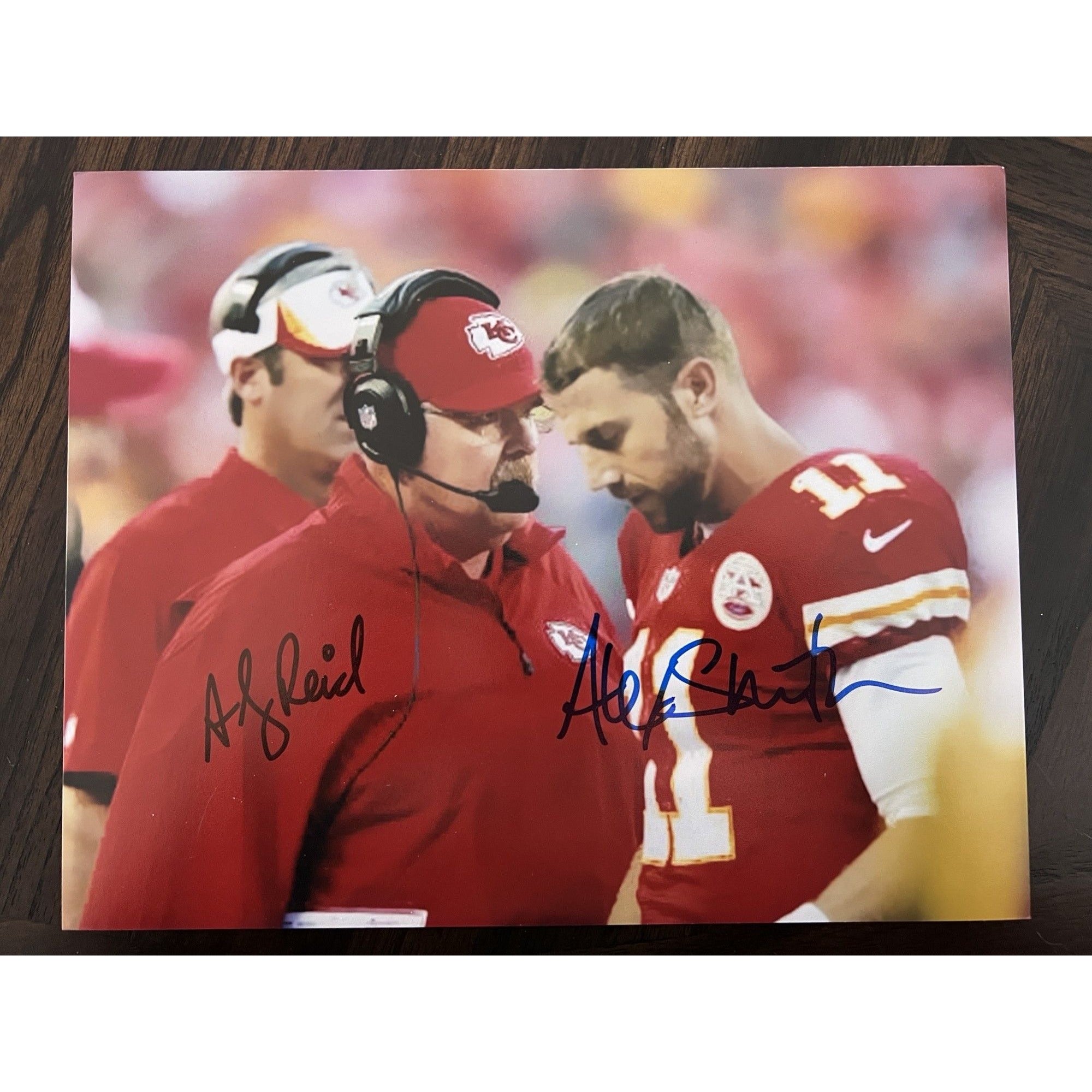 Andy Reid and Alex Smith Kansas City Chiefs 8x10 signed with proof