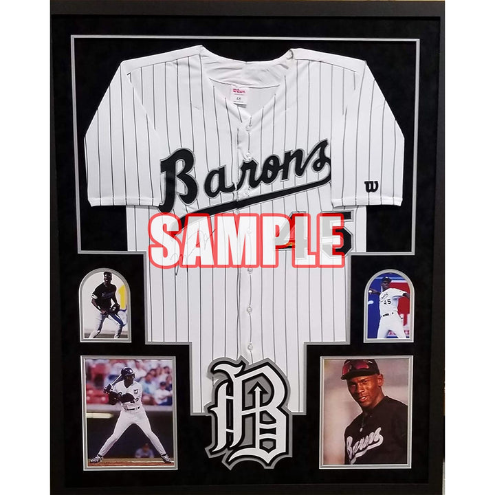 Michael Jordan Birmingham Barons signed jersey white with proof