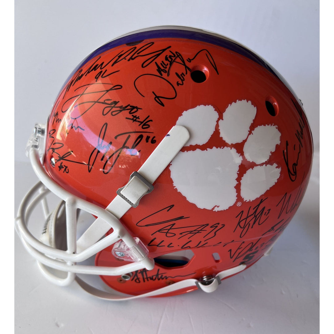 Clemson Tigers Replica full size helmet Helmet signed by 25 all time greats