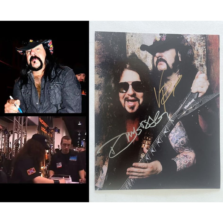 Pantera Dimebag Darrell Abbott and Vinnie Paul 8x10 photo signed with proof