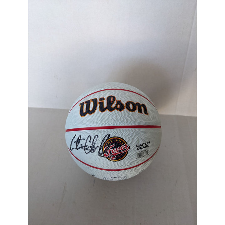 Caitlin Clark Indiana Fever 3/4 size logo basketball signed with proof