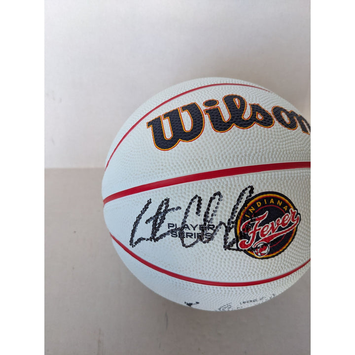 Caitlin Clark Indiana Fever 3/4 size logo basketball signed with proof